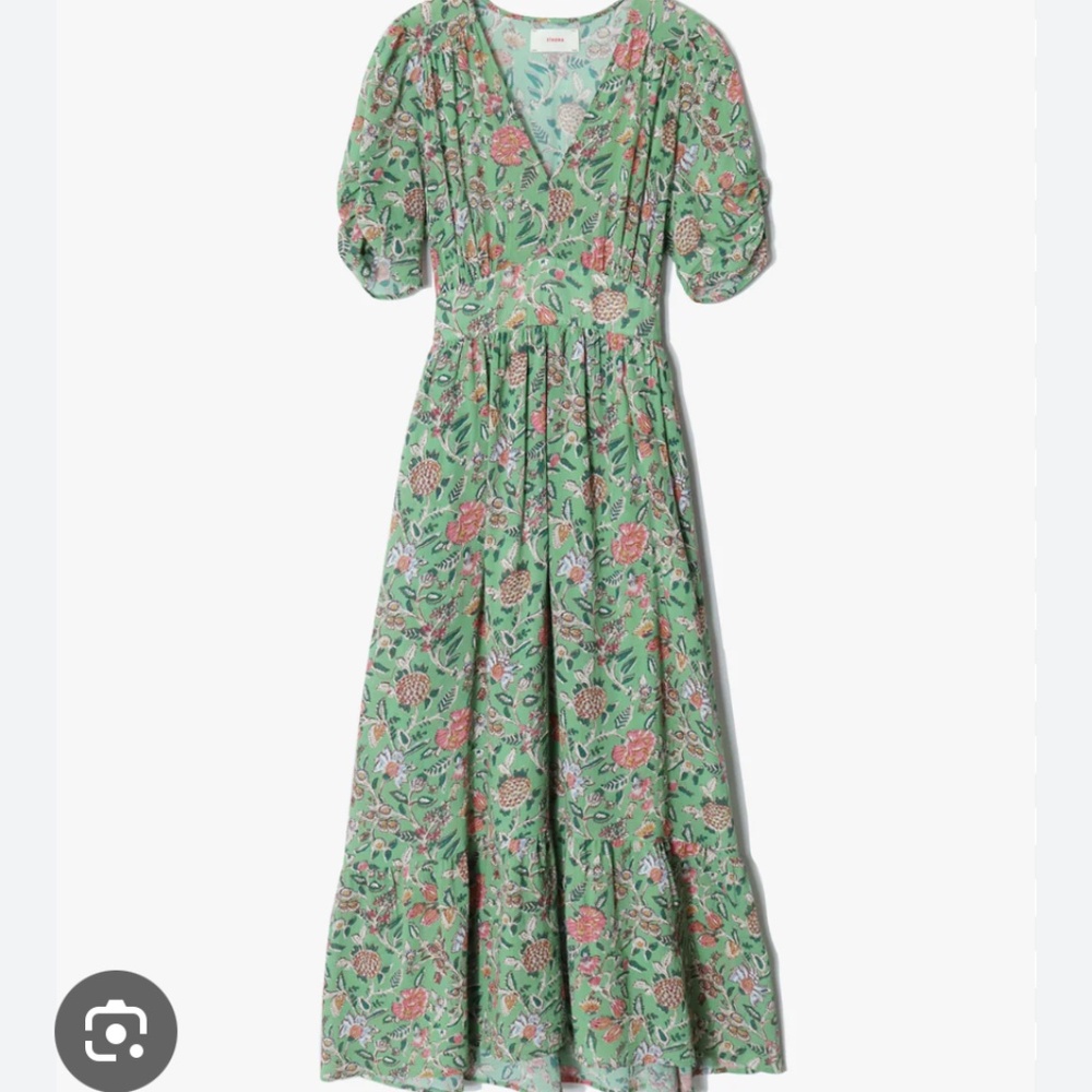 EUC // XiRENA // Camelia Dress // Jade Green Floral // Size Medium